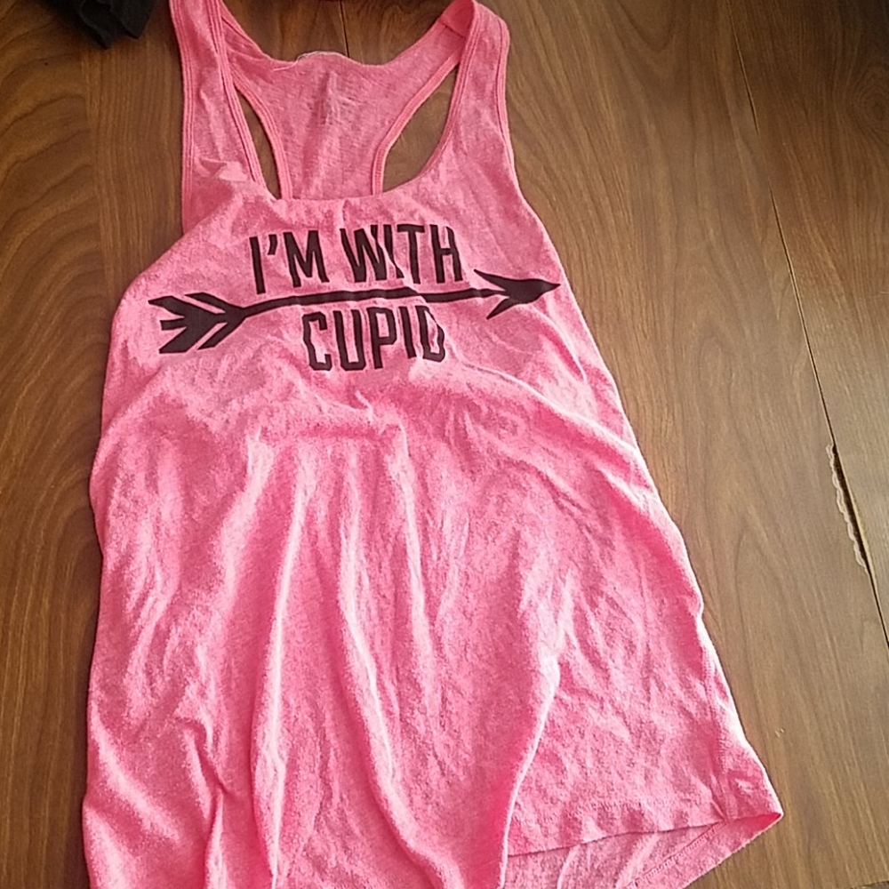 "I'm with cupid" loose tank